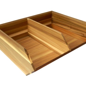 Premium Acacia Wood Divided Pantry Bin - Eco-friendly Kitchen Organizer